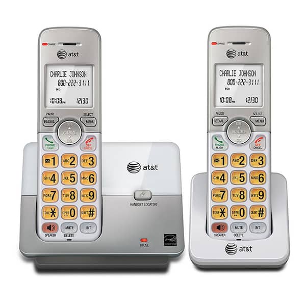 AT and T 2 Handset Cordless Phone System with Caller ID and Call Waiting