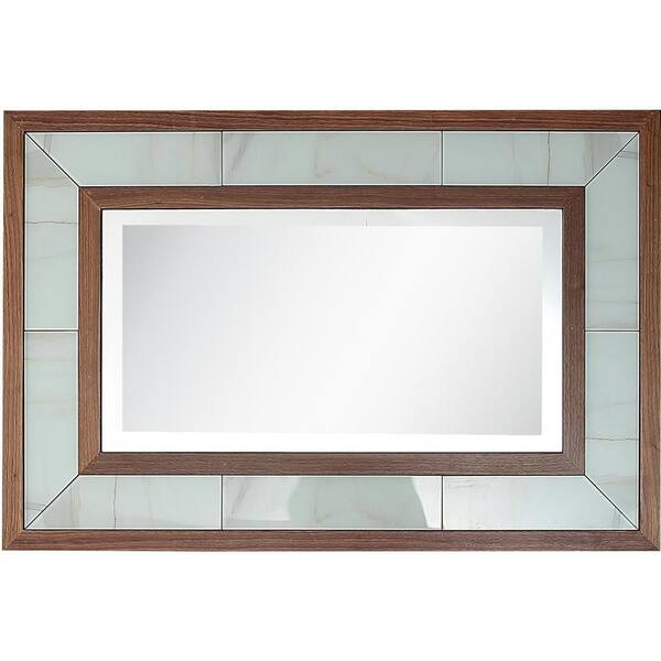 Camden Isle Riley 32 in. x 48 in. Modern Rectangle Framed Decorative Mirror