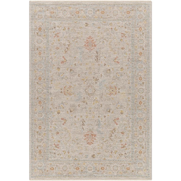 Livabliss Avant Garde Gray Traditional 5 ft. Round ft. Indoor Area Rug
