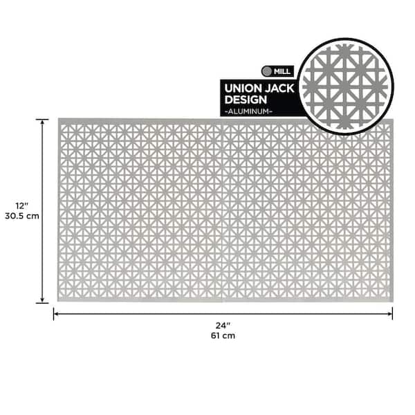 12 in. x 24 in. Union Jack Aluminum Sheet in Silver