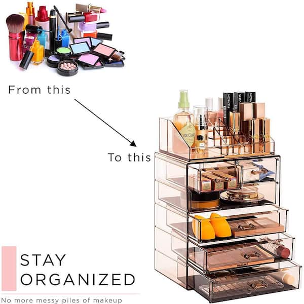 Sorbus Freestanding 6-Drawer 6.25 in. x 14.25 in. 1-Cube Cosmetic