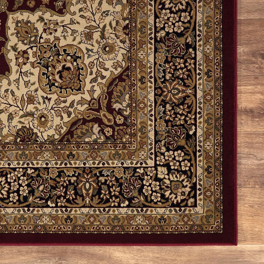 Silk Road Red 9 ft. x 13 ft. Medallion Area Rug - thumbnail 8