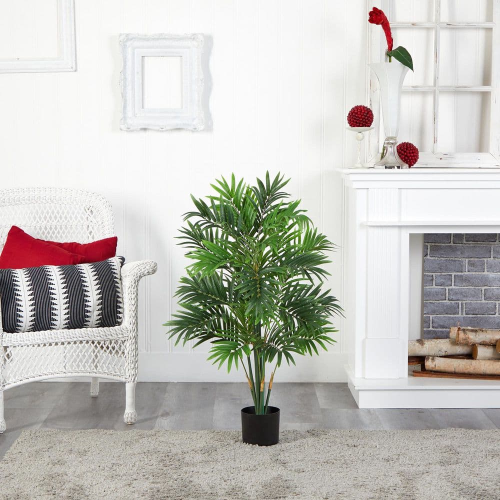40" Silk Areca Palm Outdoor Floor Plant