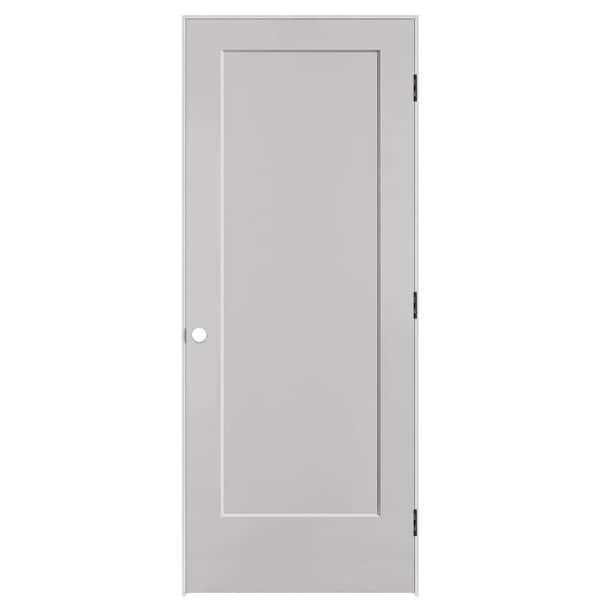 Masonite 32 in. x 80 in. 1-Panel Lincoln Park Left-Hand Solid Core Silver Bullet Molded Composite Single Prehung Interior Door