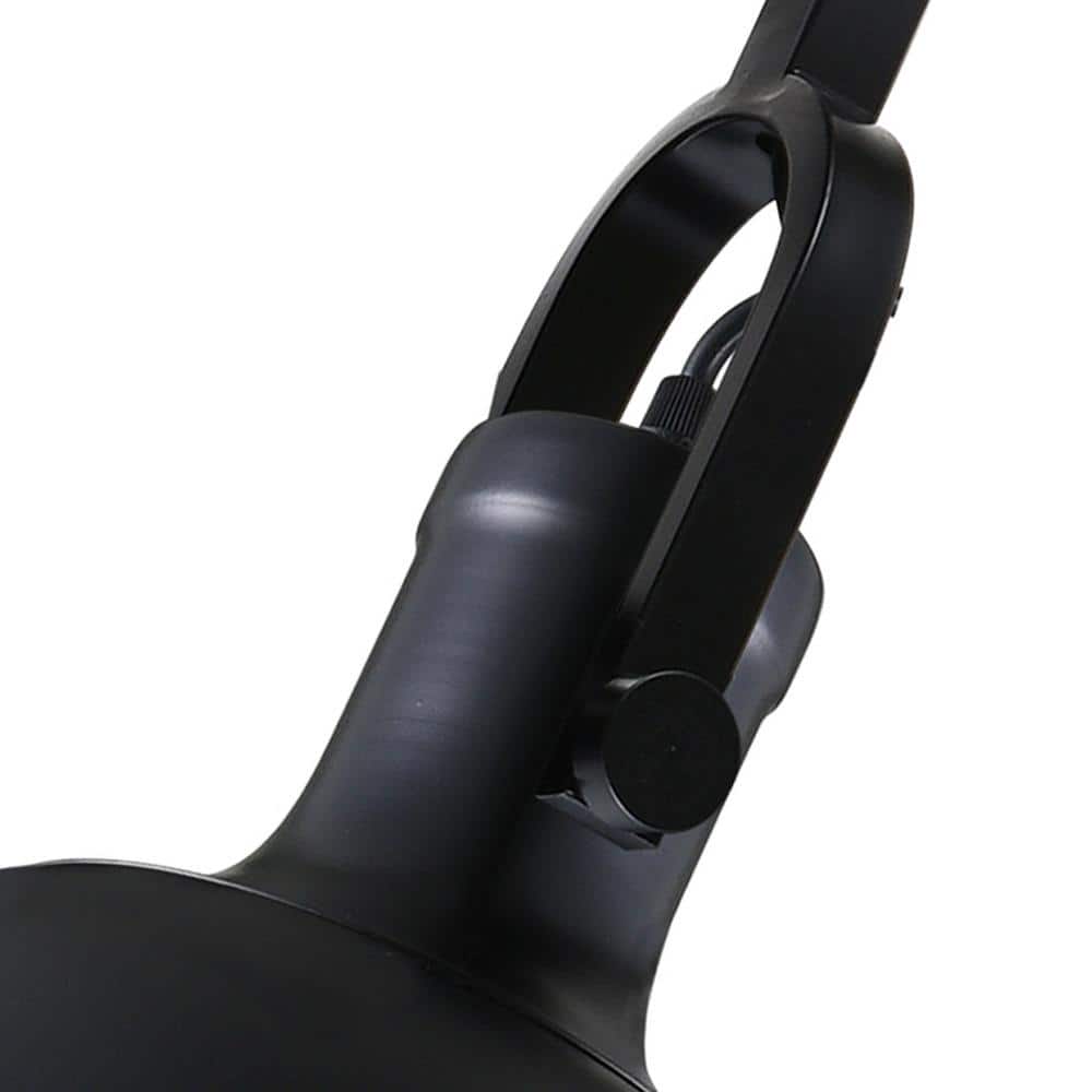 Strum Contemporary 12" Black Steel & Glass LED Bowl Pendant