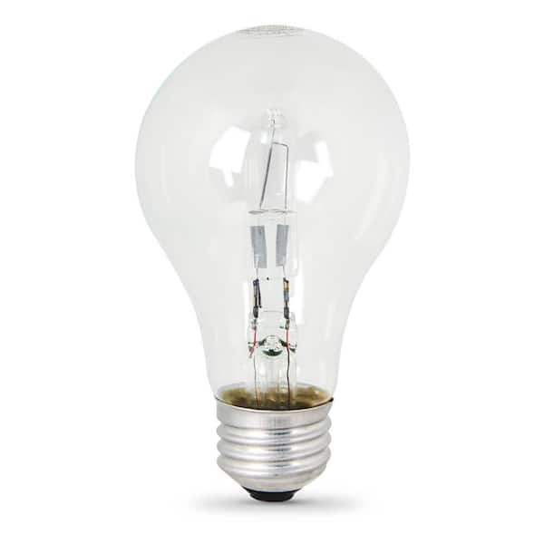 Photo 1 of 29-Watt A19 E26 Halogen Clear Light Bulb, Soft White 2700K 5 2-Packs