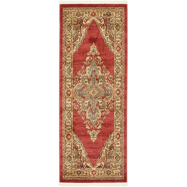 Unique Loom Sahand Arsaces Red 2' 7 x 6' 7 Runner Rug