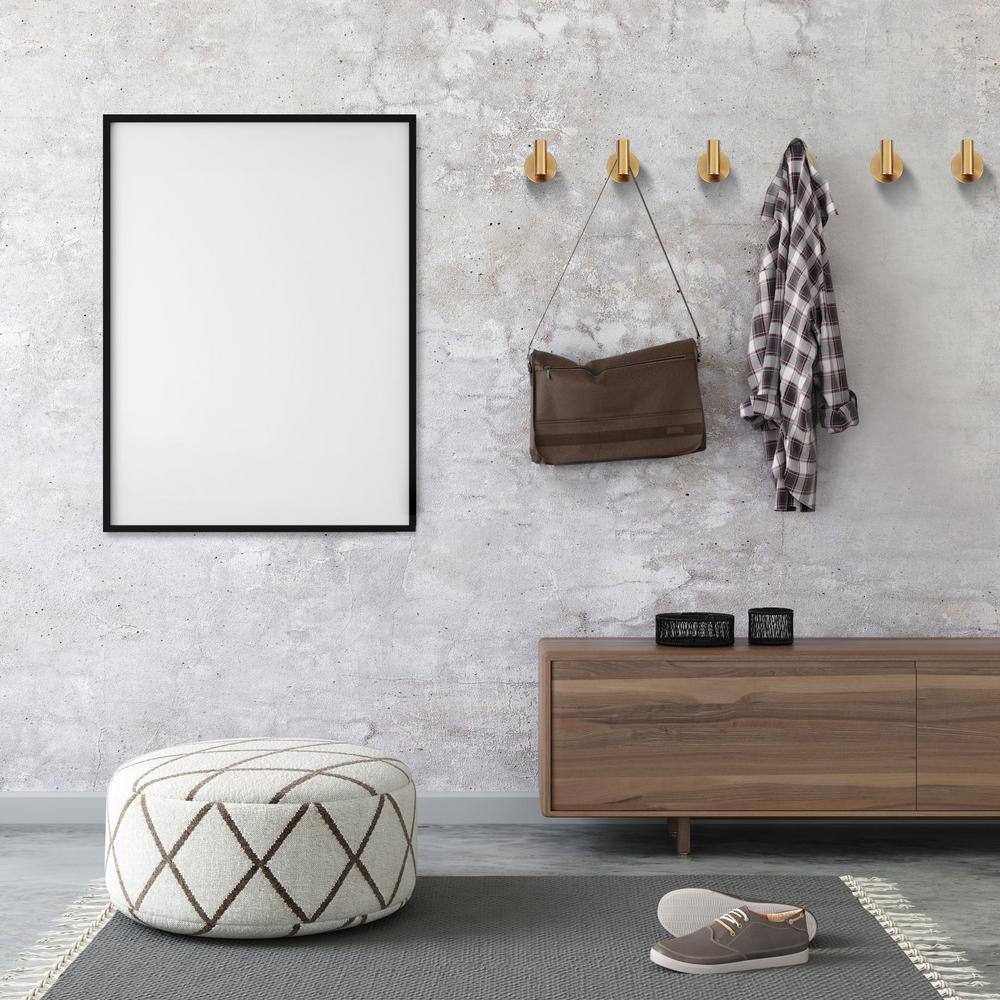 Brushed Gold Stainless Steel Wall Mounted J-Hook Set