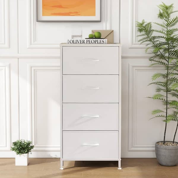 WONDER COMFORT Stylish White 8 Drawer 11.8 in. Wide Chest of