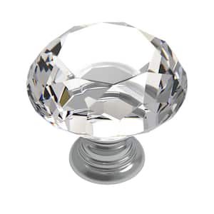 Heritage Designs 1-1/4 in. Dia Glass with Chrome Cabinet Knob (Pack of 10)