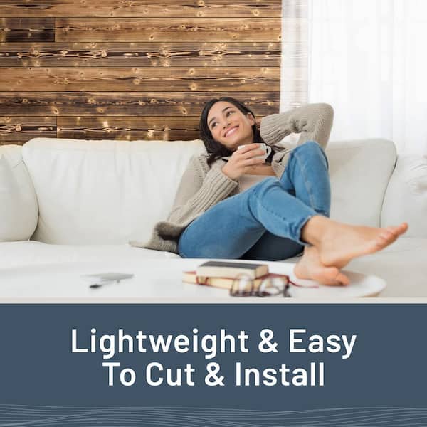 Edge - 1 in. x 4 in. x 8 ft. Charred Wood Natural Pine Trim Board (2-Pack)