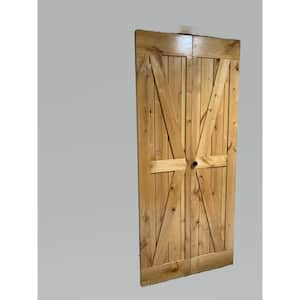 38 in. x 84 in. Bifold Solid Core Finished Alder Wood Barn Door Slab