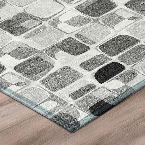 Chantille Machine Washable Indoor/Outdoor Abstract ACN3096 White 10 ft. x 14 ft. Area Rug