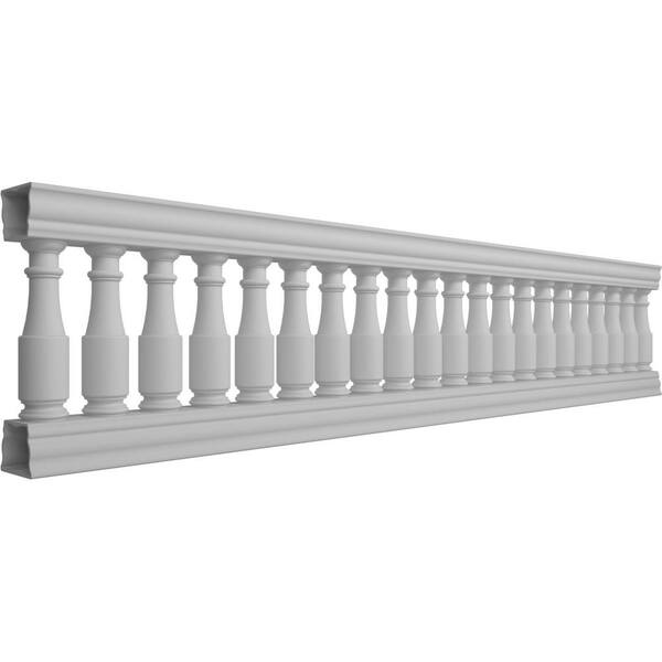 Ekena Millwork Fiberthane Hamilton Balustrade 144 in. L x 32 in. H Fiberglass Railing Kit