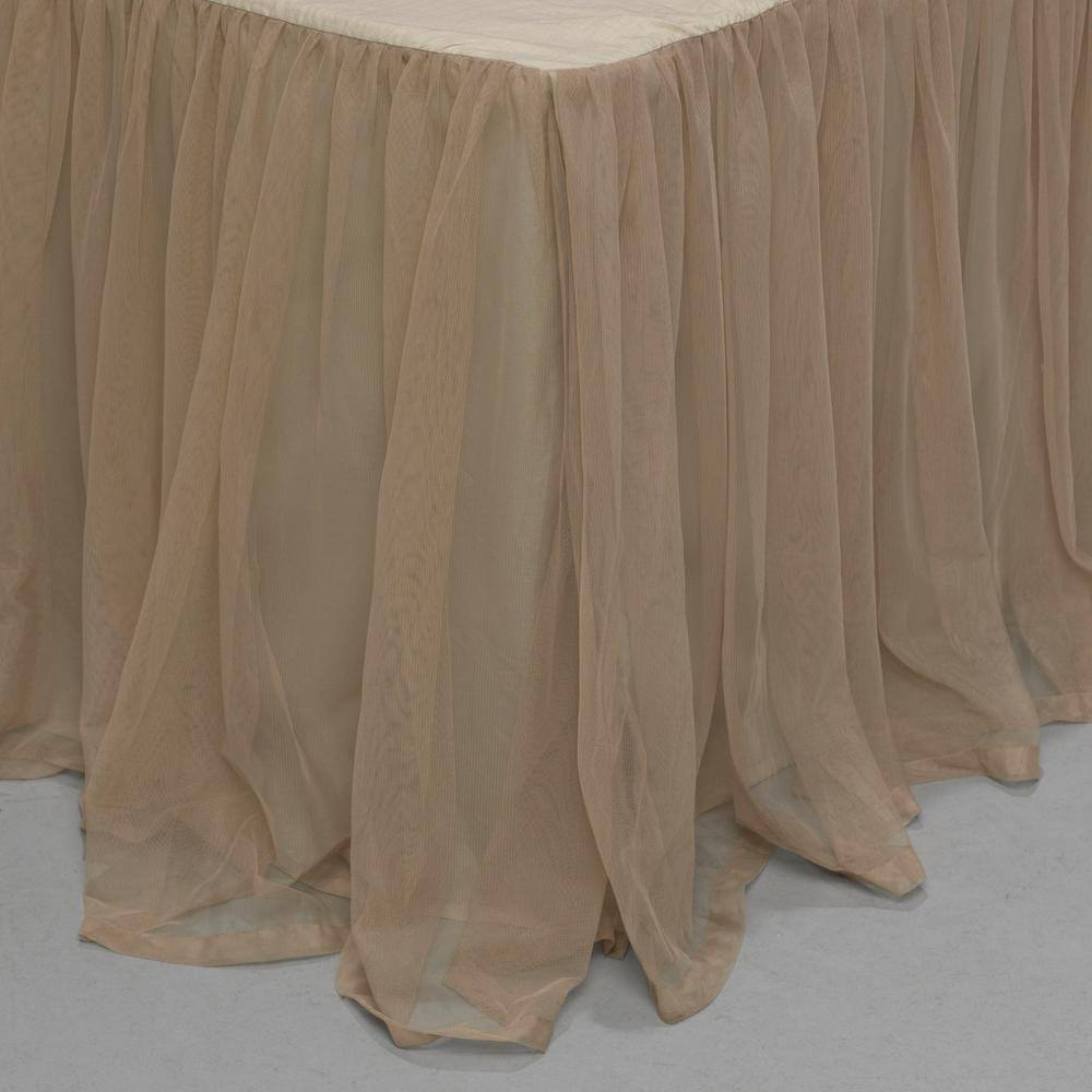 Sable Queen Pleated Polyester Bed Skirt with Split Corner