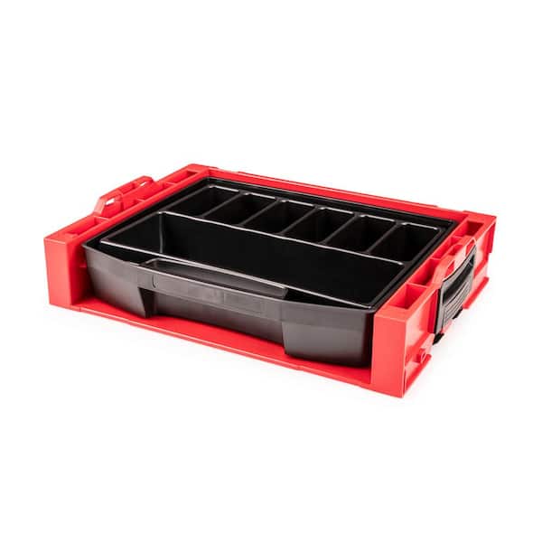 TEKTON Open Top Drawer (LS-Tray) with 7-Cavity Parts Tray and Stacking Drawer Rack