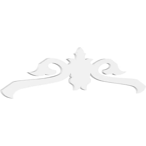 Ekena Millwork 1 in. x 72 in. x 18 in. (6/12) Pitch Florence Gable Pediment Architectural Grade PVC Moulding