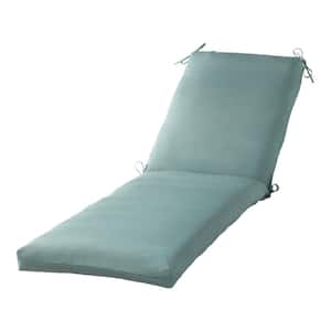 23 in. x 73 in. Outdoor Chaise Lounge Cushion in Seaglass