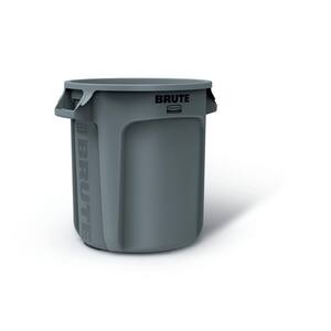 Brute 10 Gal. Round Trash Can with Lid (2-Pack)