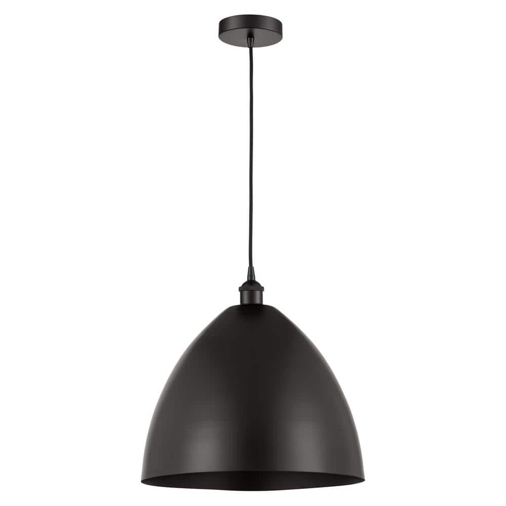 Edison Dome 100-Watt 1-Light Matte Black Standard Mini Pendant Light with Metal Shade price history on PriceWatchPro