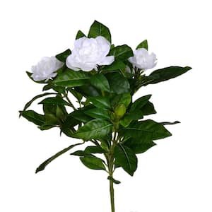 14.5 in. White Artificial Gardenia Other Flowering Plant