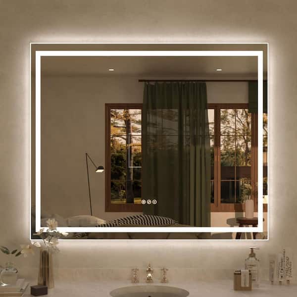 Orion 42 in. W x 36 in. H Rectangular Frameless LED Wall Bathroom Vanity Mirror