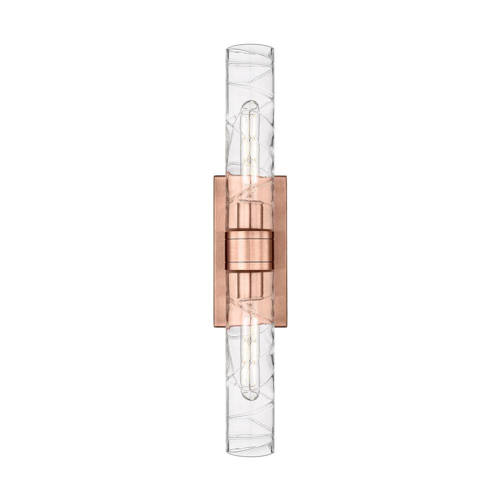Ballston Urban 24 in. 2-Light Antique Copper Vanity Light with Glass Shade price history on PriceWatchPro
