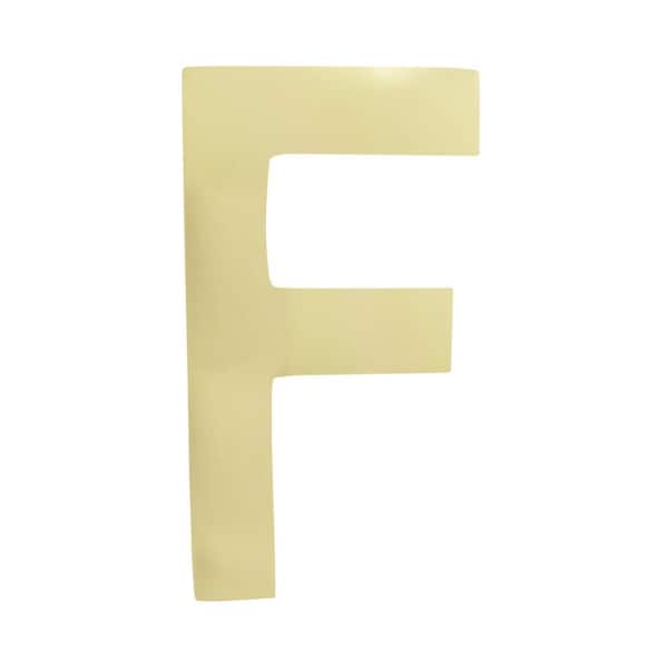 Architectural Mailboxes 4 in. Polished Brass House Letter F