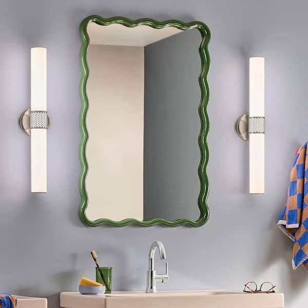 Sashi 24.25 in. Bath Bar Medium LED Vanity Light with White Glass in Brushed Nickel