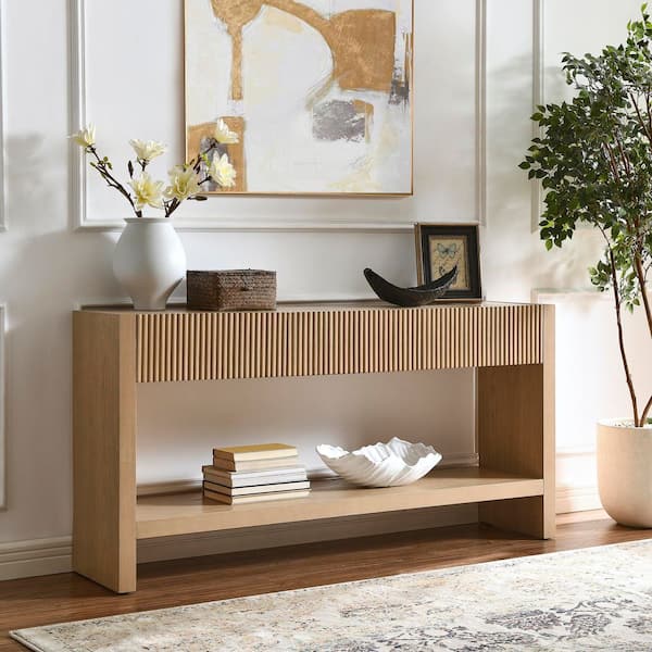 Meyer&Cross Manzanita 60 in. Light Oak Rectangle Veneer Wood Top