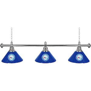Philadelphia 76ers Logo 3-Light Blue Billiard Light