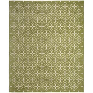 Essentials Green Ivory 8 ft. x 10 ft. Moroccan Contemporary Area Rug