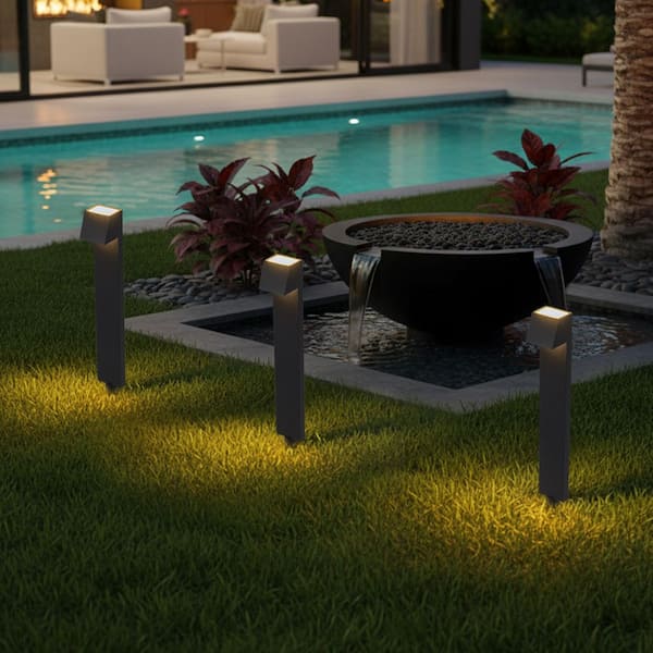 Laplusbelle 23.25 in. Low Voltage Black Aluminum Hardwired