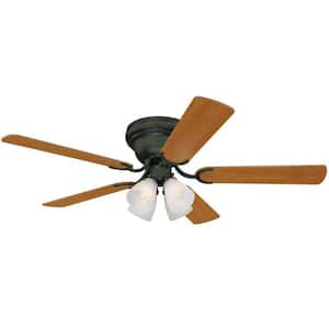 Contempora IV 52 in. Indoor Oil Rubbed Bronze Ceiling Fan with Reversible Dark Cherry/Walnut Blades