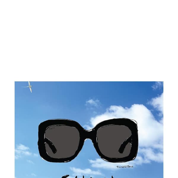 VENICE BEACH Collections Fashion Glam Sunglasses at the Beach by Fairchild Paris 1-Piece Unframed Abstract Poster Art Print 30 in. x 30 in.