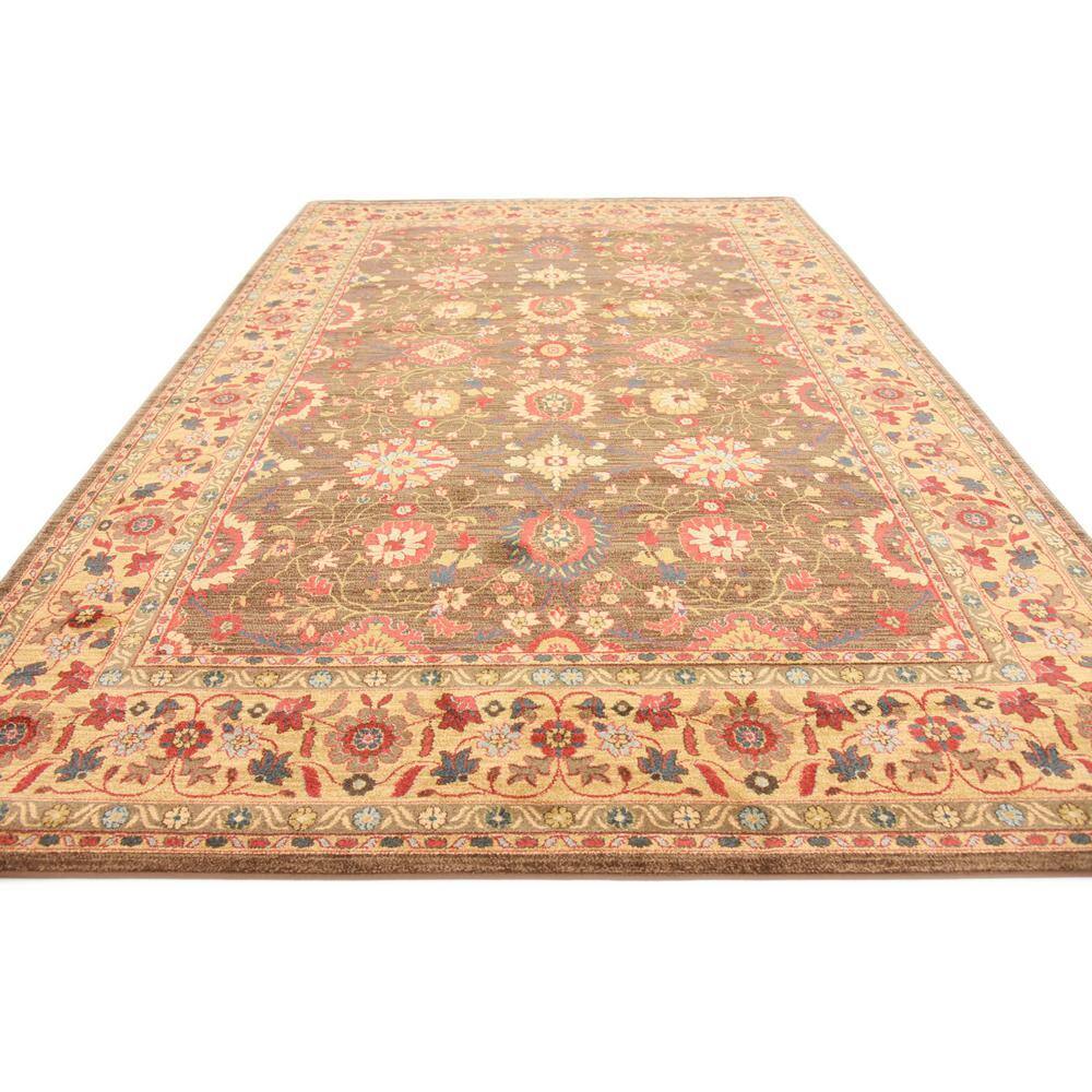 Edinburgh Monroe Red and Brown Floral 8' x 11' Area Rug