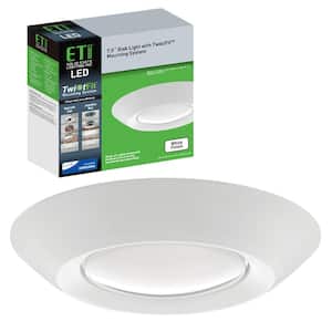5 in./6 in. 14-Watt 3000K Soft White Integrated LED Recessed Trim Disk Light 1000 Lumen Mount into Recessed Can or J-Box