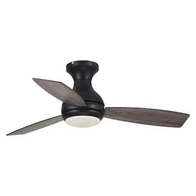 48 In Ceiling Fans Lighting The, Flush Mount Ceiling Fan With Remote Black Box
