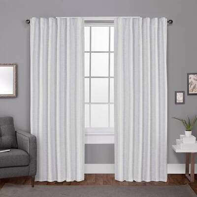 Winter White Woven Thermal Blackout Curtain - 52 in. W x 108 in. L (Set of 2)