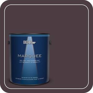 BEHR PREMIUM PLUS 1 gal. #T18-04 Nocturne Shade Satin Enamel Exterior ...