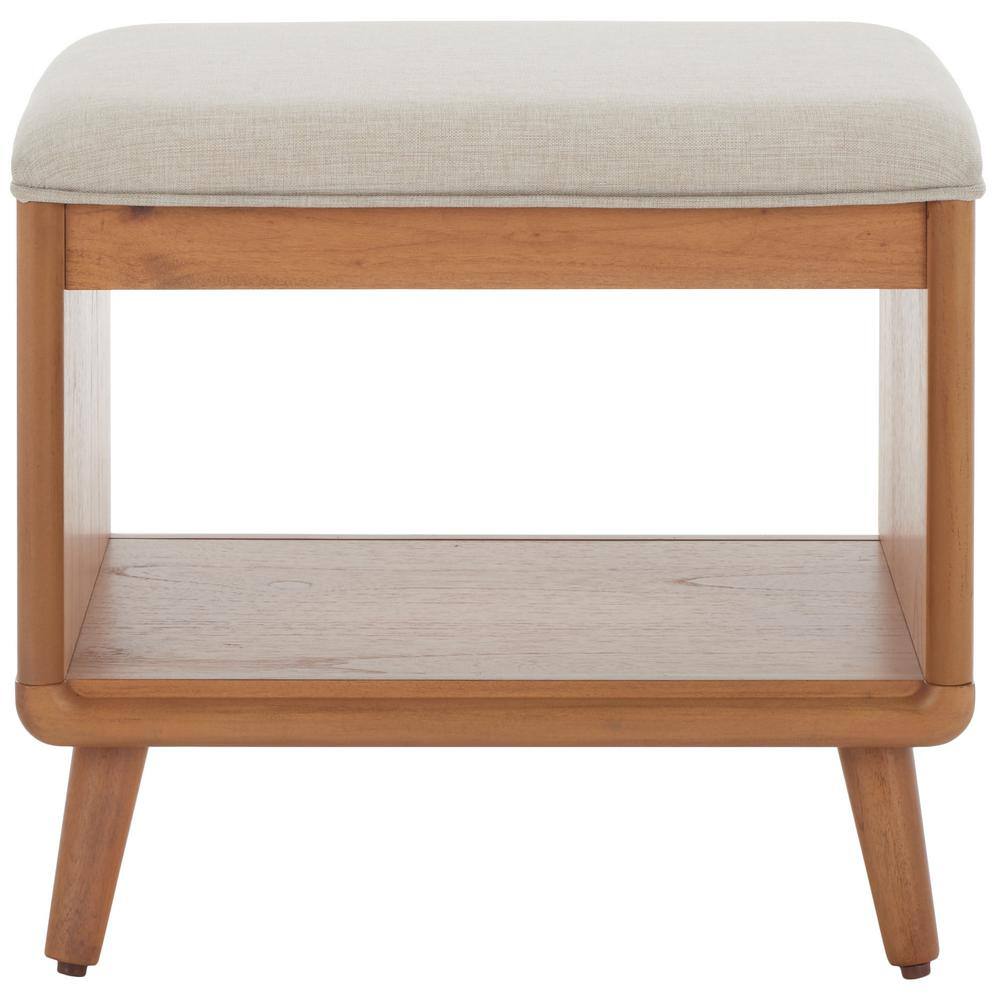 Solo Cream/Natural Entryway Bench With Cushion 20 in.