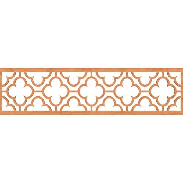 Ekena Millwork Chicago Fretwork 0.25 in. D x 47 in. W x 12 in. L Cherry Wood Panel Moulding