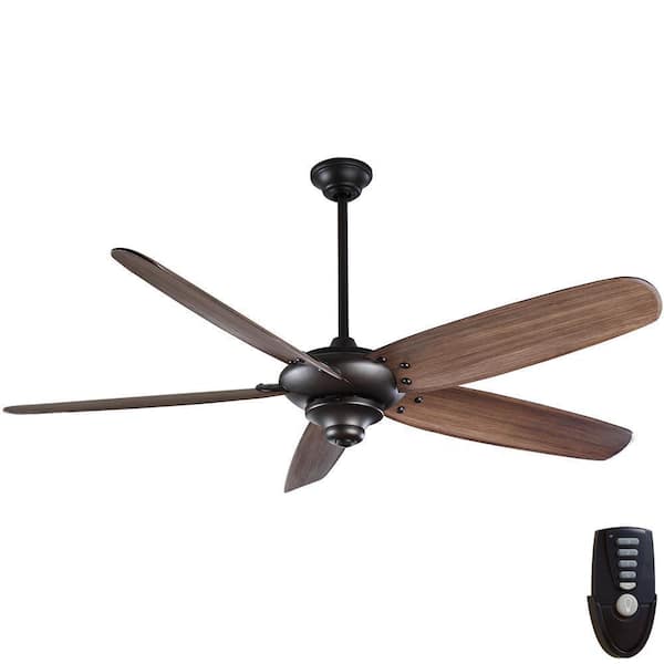 Home Decorators Collection Altura II 68 in. Indoor Bronze Ceiling Fan with Downrod, Remote and Reversible Motor; Light Kit Adaptable