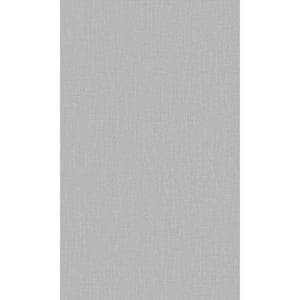 Dark Grey Textured Plain Textile Printed Non-Woven Paper Non-Pasted Textured Wallpaper 57 sq. ft.