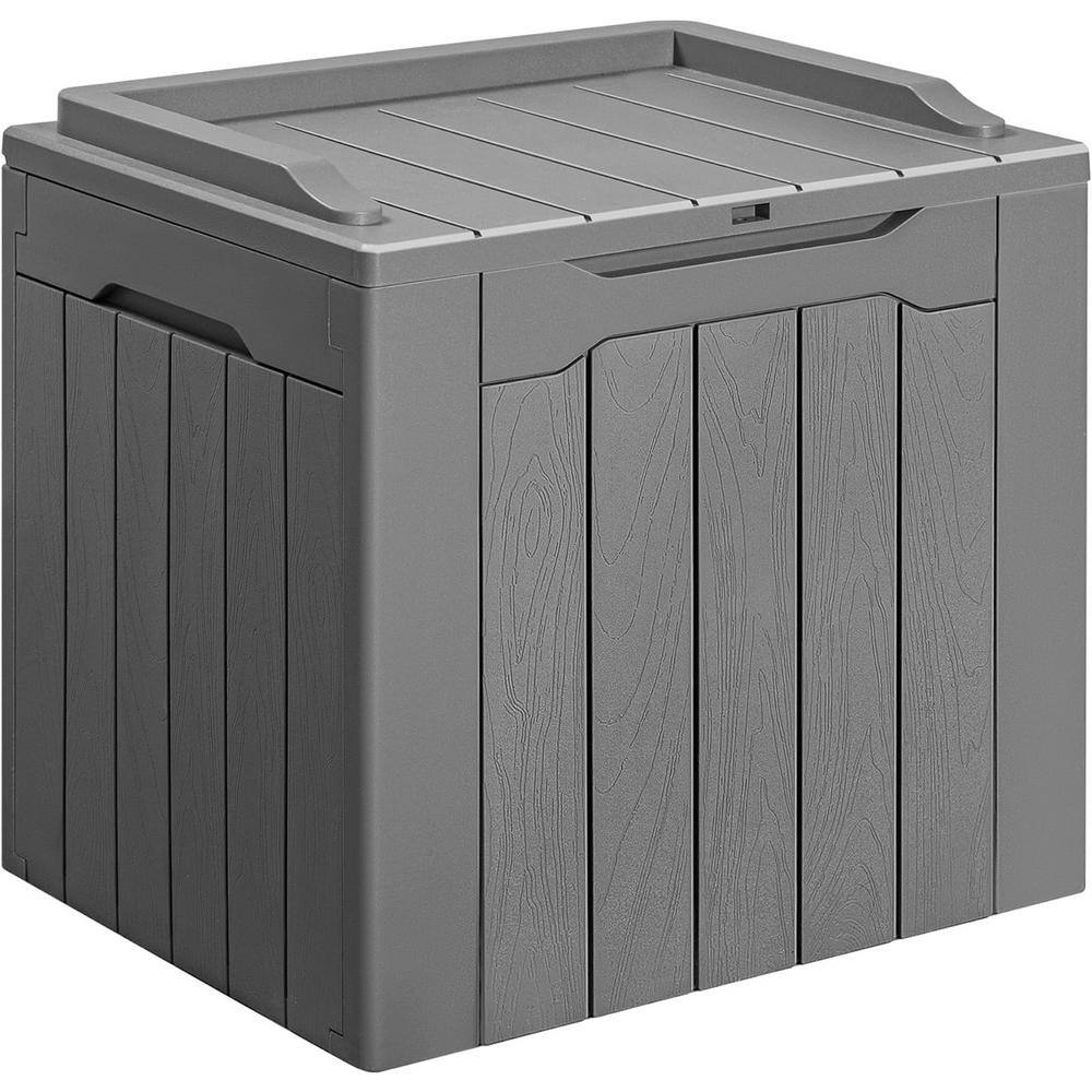30 Gal. Gray Resin Deck Box Waterproof Lockable