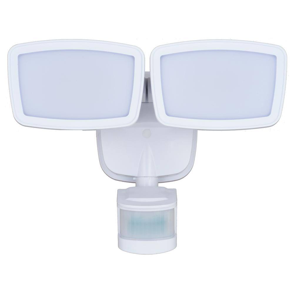 White Polycarbonate LED Motion Sensor Outdoor Security Flood Light