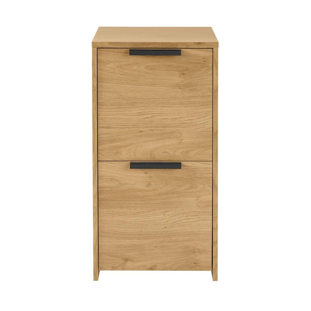 StyleWell Oak Vertical File Cabinet with 2 Drawers 06582AT - The Home Depot