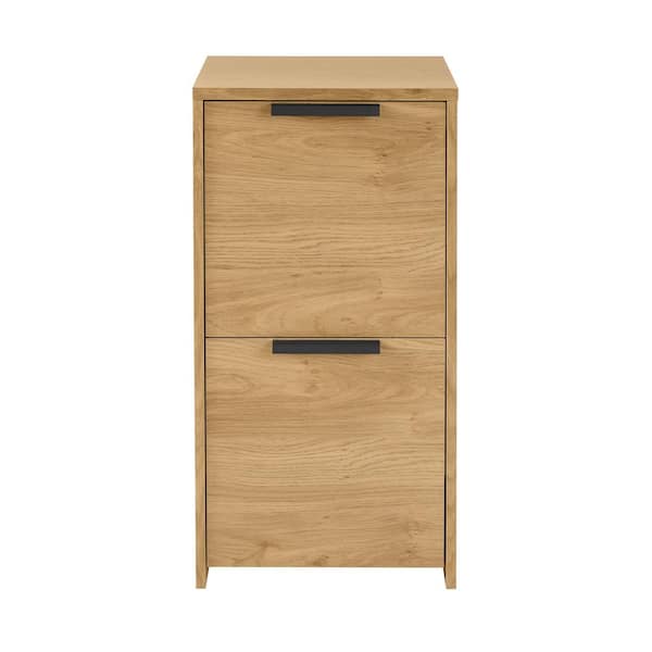 StyleWell Braxten Light Oak Brown Vertical File Cabinet with 2