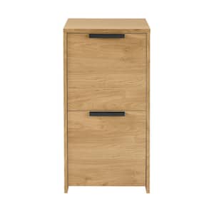 Braxten Light Oak Brown Vertical File Cabinet with 2 Drawers (15.6 in. W x 30 in. H)