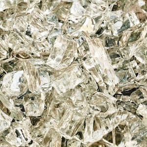 1/4 in. 10 lbs. Reflective White Cloud Original Fire Glass for Indoor and Outdoor Fire Pits or Fireplaces